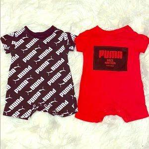 PUMA 2 pack shorts infant rompers 3-6 months